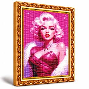 Blonda fatala, 30x40 cm, Mozaic cu diamante