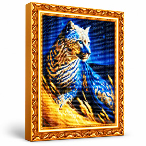 Leopard fantastic, 40x50 cm, Mozaic cu diamante