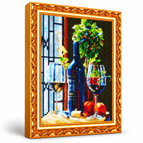 Vin rosu, 40x50 cm, Mozaic cu diamante