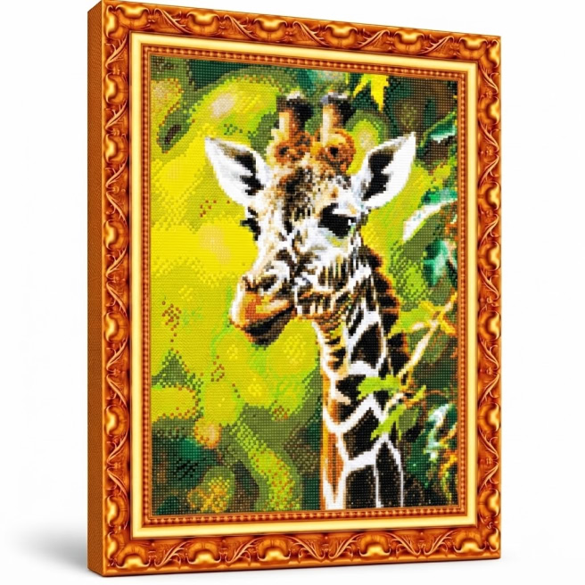 Girafa, 40x50 cm, Mozaic cu diamante