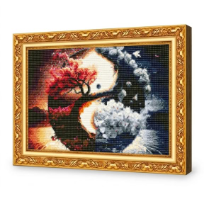 Yin-Yang, 40x50 cm, Mozaic cu diamante