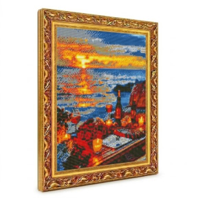 Романтический ужин у моря, 40x50 см, Алмазная мозаика