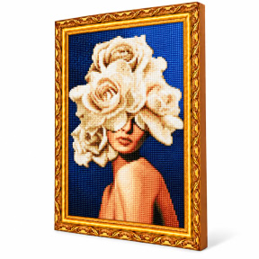 Ganduri roz, 40x50 cm, Mozaic cu diamante