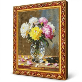 Нежные пионы, 40x50 см, Алмазная мозаика