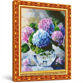 Роскошные гортензии, 40x50 см, Алмазная мозаика