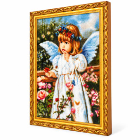 Inger blond, 40x50 cm, Mozaic cu diamante