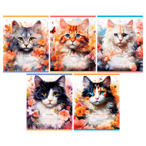 Caiet 12 foi linie oblica deasa BG "Cats"