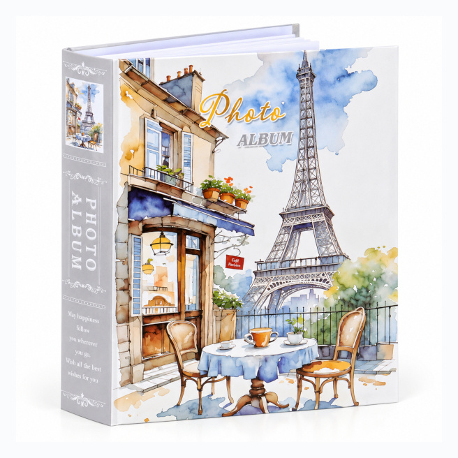 Album foto Eiffel Tower, 80 foto, 23х19 cm, turnul gri