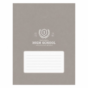 Тетрадь 12 листов, клетка, Школярик водостойкий лак 3657 High school
