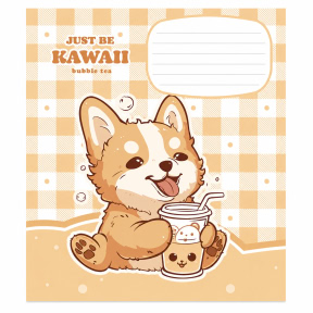 Тетрадь 12 листов, клетка, Школярик Glitter 3480 Just be kawaii