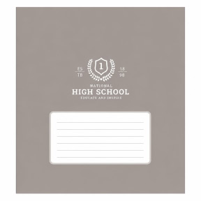 Тетрадь  18 листов, линейка, Школярик водостойкий лак 3657 High school