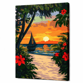 Frumusetea tropicelor, 30x40cm, Pictura pe numere