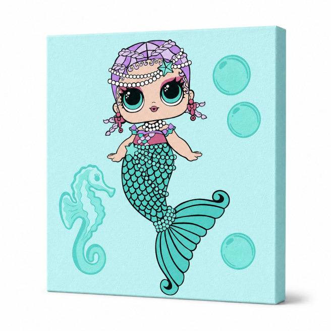 L.O.L. Surprise! Mermaids Merbaby, 40x40cm, Pictura pe numere