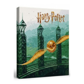 Harry Potter: Золотой снитч с красками металлик extra, 40х50см, Картина по номерам