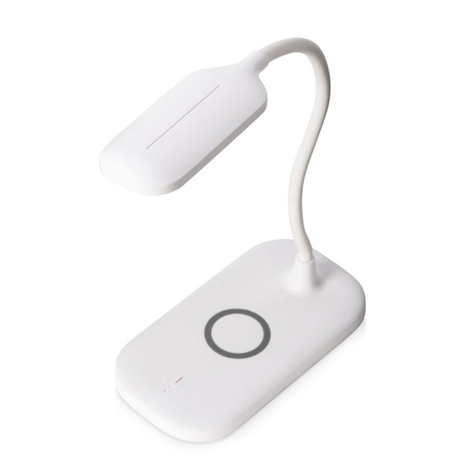 Lampă de birou cu LED, TYV-2083/White, încărcător de telefon, albă