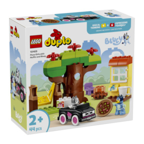 Constructor LEGO Duplo Fetele cu pizza cu brioșă și Bluey
