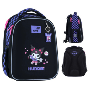 Ghiozdan pentru scoala Kite Kuromi 14L, cu carcasa 555 HK-3
