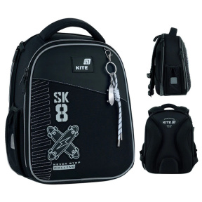 Ghiozdan pentru scoala Kite 14L, cu carcasa 555 Skate