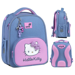 Ghiozdan pentru scoala Kite 12L, cu carcasa 556 Hello Kitty
