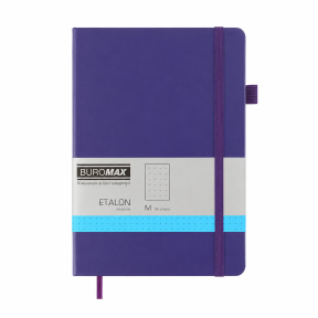 Carnet notite A5 puncte 96 foi Buromax coperta tare ETALON PU violet
