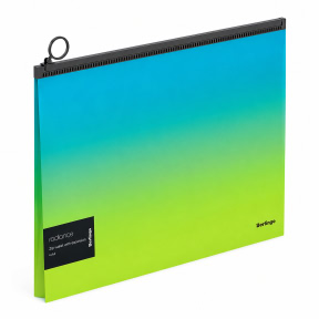 Mapa-ZIP A4+ Berlingo "Radiance" cu extensie albastru/verde