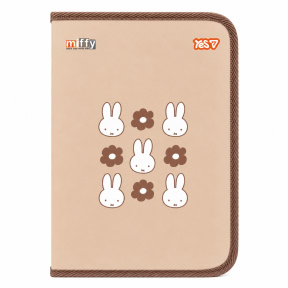 Папка на молнии A4 YES "Miffy" с внутр. карманом
