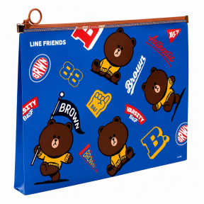 Папка-ZIP A4 с расширителем YES "Line Friends"