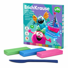 Plastilina ErichKrause Jolly Friends Candy Pearl 12 culori  216 g