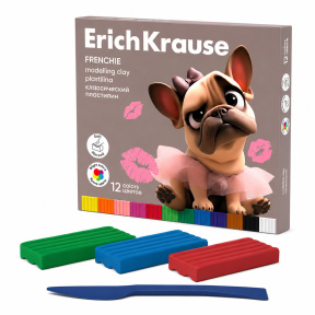 Plastilina ErichKrause Frenchie 12 culori , 192 g