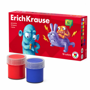 Набор Гуашь ErichKrause Jolly Friends 18 цветов, 20 ml