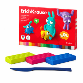 Plastilina ErichKrause Jolly Friends 18 culori  324 g