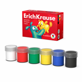 Набор Гуашь ErichKrause Jolly Friends 6 цветов, 20 ml