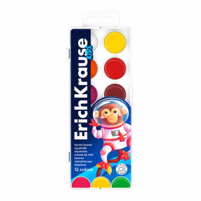 Акварель медовая 12 цветов, медовые ErichKrause Kids Space