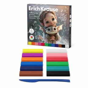 Plastilina ErichKrause Magic Pet 12 culori, 180 g