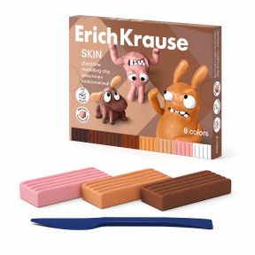 Plastilina ErichKrause Jolly Friends Skin 8 culori , 144 g
