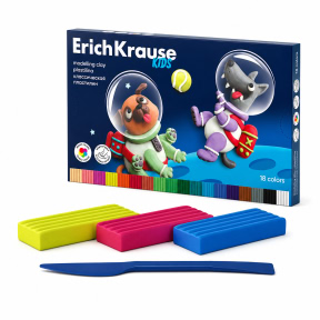 Plastilina ErichKrause Space Animals 18 culori , 324 g