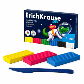 Plastilina ErichKrause Space Animals 6 culori,108 g