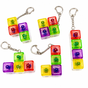 Breloc tastatură (4 taste) cu lumina, colorată, figurine Tetris