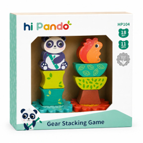 Деревянная развивающая пирамидка на шестеренках Tooky Toy