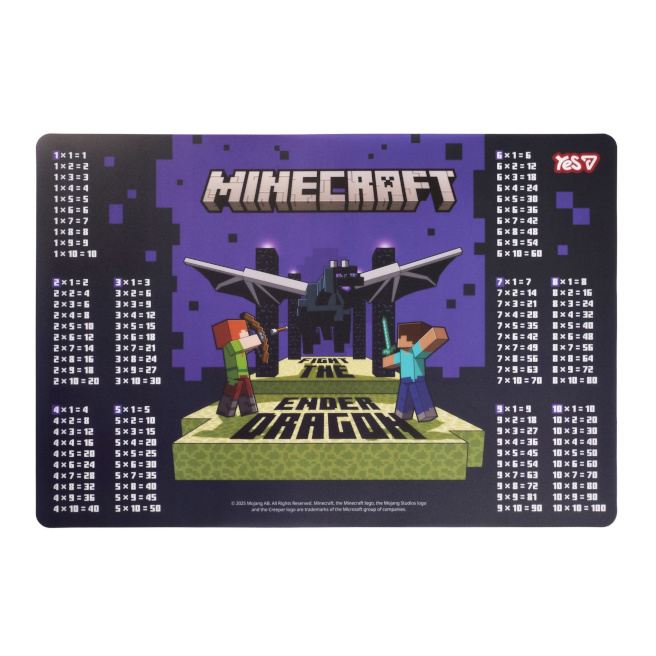 Covoraș de masă plastic YES Minecraft. The Ender Dragon (tablă inmult.) 42*29 cm