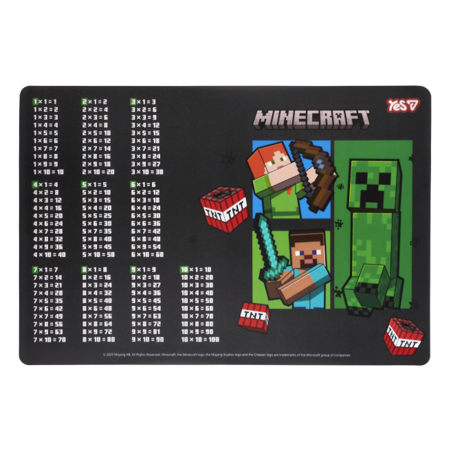 Covoraș de masă plastic YES Minecraft (tablă inmult.) 42*29 cm