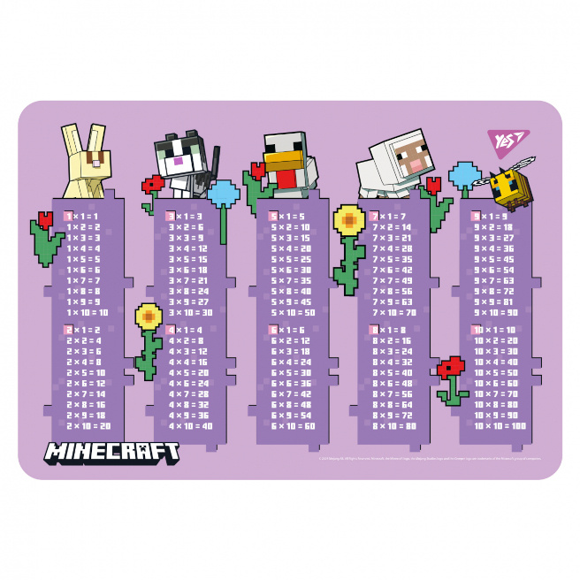 Covoraș de masă plastic YES Minecraft Spring (tablă inmult.) 42*29 cm