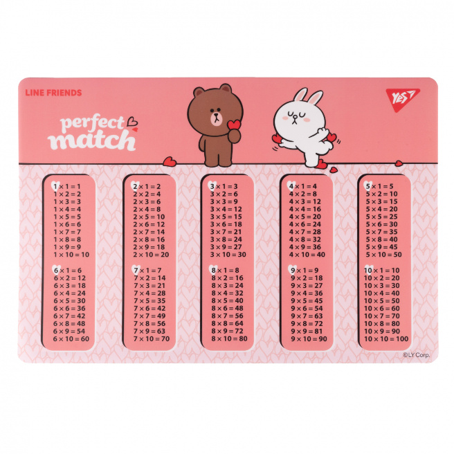 Covoraș de masă YES Line Friends Choco and Cony (tablă inmult.) 42*29 cm