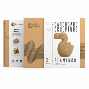 Картонный конструктор 3D Фламинго