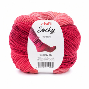 Fir pentru tricotat Socky, 50 g, 210 m, roz/roz deschis