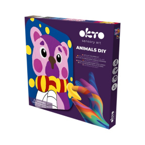 Tablou 3D cu plastilină ușoară Okto, 24×24 сm, Animale "Urs"