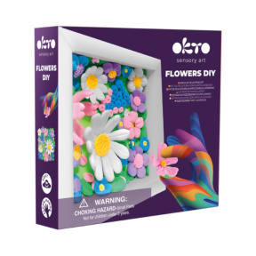 Tablou 3D cu plastilină ușoară Okto, 15×15 сm, Flori "Câmp"