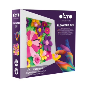 Tablou 3D cu plastilină ușoară Okto, 15×15 сm, Flori "Grădina"