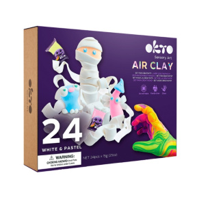 Set de plastilină ușoară Okto 24 culori – alb și pastel
