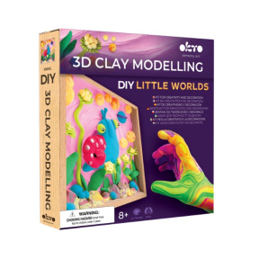 Tablou 3D cu plastilină ușoară Okto, 21×21 сm, Little Worlds "Melc"